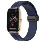 For Amazfit GTS 20mm Solid Color Magnetic Clasp Silicone Watch Band(Midnight Blue) - 1