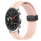 For Amazfit GTR 42mm 20mm Solid Color Magnetic Clasp Silicone Watch Band(Pink) - 1