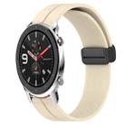 For Amazfit GTR 42mm 20mm Solid Color Magnetic Clasp Silicone Watch Band(Beige) - 1