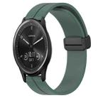 For Garmin Vivomove Sport 20mm Solid Color Magnetic Clasp Silicone Watch Band(Olive Green) - 1