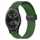 For Garmin Vivomove Sport 20mm Solid Color Magnetic Clasp Silicone Watch Band(Army Green) - 1