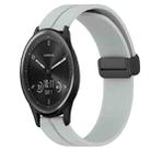 For Garmin Vivomove Sport 20mm Solid Color Magnetic Clasp Silicone Watch Band(Grey) - 1