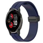 For Garmin Venu 2 Plus 20mm Solid Color Magnetic Clasp Silicone Watch Band(Midnight Blue) - 1