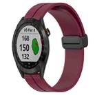 For Garmin Approach S40 20mm Solid Color Magnetic Clasp Silicone Watch Band(Wine Red) - 1