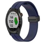 For Garmin Approach S40 20mm Solid Color Magnetic Clasp Silicone Watch Band(Midnight Blue) - 1