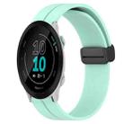 For Garmin Forerunner 158 20mm Solid Color Magnetic Clasp Silicone Watch Band(Teal) - 1