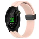 For Garmin Forerunner 55 20mm Solid Color Magnetic Clasp Silicone Watch Band(Pink) - 1