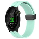 For Garmin Forerunner 55 20mm Solid Color Magnetic Clasp Silicone Watch Band(Teal) - 1