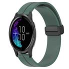 For Garmin Venu 20mm Solid Color Magnetic Clasp Silicone Watch Band(Olive Green) - 1