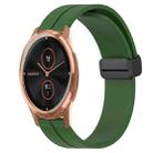 For Garminmove Luxe 20mm Solid Color Magnetic Clasp Silicone Watch Band(Army Green) - 1