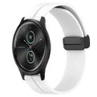 For Garmin Garminmove Style 20mm Solid Color Magnetic Clasp Silicone Watch Band(White) - 1