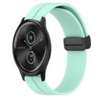 For Garmin Garminmove Style 20mm Solid Color Magnetic Clasp Silicone Watch Band(Teal) - 1