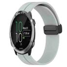 For Garmin Forerunner 645 Music 20mm Solid Color Magnetic Clasp Silicone Watch Band(Grey) - 1