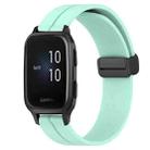 For Garmin Venu Sq 2 20mm Solid Color Magnetic Clasp Silicone Watch Band(Teal) - 1