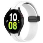 For Samsung Galaxy Watch 5 44mm 20mm Solid Color Magnetic Clasp Silicone Watch Band(White) - 1