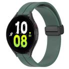 For Samsung Galaxy Watch 5 44mm 20mm Solid Color Magnetic Clasp Silicone Watch Band(Olive Green) - 1