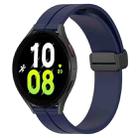 For Samsung Galaxy Watch 5 44mm 20mm Solid Color Magnetic Clasp Silicone Watch Band(Midnight Blue) - 1