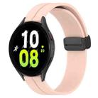 For Samsung Galaxy Watch 5 40mm 20mm Solid Color Magnetic Clasp Silicone Watch Band(Pink) - 1