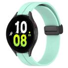 For Samsung Galaxy Watch 5 40mm 20mm Solid Color Magnetic Clasp Silicone Watch Band(Teal) - 1