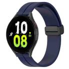 For Samsung Galaxy Watch 5 40mm 20mm Solid Color Magnetic Clasp Silicone Watch Band(Midnight Blue) - 1