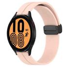 For Samsung Galaxy Watch4 44mm 20mm Solid Color Magnetic Clasp Silicone Watch Band(Pink) - 1