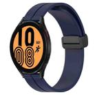 For Samsung Galaxy Watch4 44mm 20mm Solid Color Magnetic Clasp Silicone Watch Band(Midnight Blue) - 1