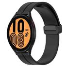 For Samsung Galaxy Watch4 40mm 20mm Solid Color Magnetic Clasp Silicone Watch Band(Black) - 1