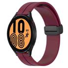 For Samsung Galaxy Watch4 40mm 20mm Solid Color Magnetic Clasp Silicone Watch Band(Wine Red) - 1