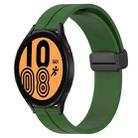 For Samsung Galaxy Watch4 40mm 20mm Solid Color Magnetic Clasp Silicone Watch Band(Army Green) - 1