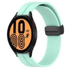 For Samsung Galaxy Watch4 40mm 20mm Solid Color Magnetic Clasp Silicone Watch Band(Teal) - 1