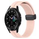 For Samsung  Galaxy Watch4 Classic 42mm 20mm Solid Color Magnetic Clasp Silicone Watch Band(Pink) - 1