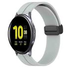 For Samsung Galaxy Watch Active2 40mm 20mm Solid Color Magnetic Clasp Silicone Watch Band(Grey) - 1