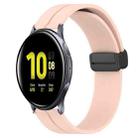 For Samsung Galaxy Watch Active2 44mm 20mm Solid Color Magnetic Clasp Silicone Watch Band(Pink) - 1