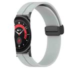 For Samsung Galaxy Watch 42mm 20mm Solid Color Magnetic Clasp Silicone Watch Band(Grey) - 1