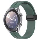 For Samsung Galaxy Watch3 45mm 22mm Solid Color Magnetic Clasp Silicone Watch Band(Olive Green) - 1