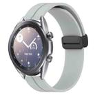 For Samsung Galaxy Watch3 45mm 22mm Solid Color Magnetic Clasp Silicone Watch Band(Grey) - 1