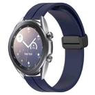 For Samsung Galaxy Watch3 45mm 22mm Solid Color Magnetic Clasp Silicone Watch Band(Midnight Blue) - 1