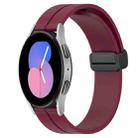 For Samsung Galaxy Watch 46mm 22mm Solid Color Magnetic Clasp Silicone Watch Band(Wine Red) - 1