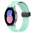 For Samsung Galaxy Watch 46mm 22mm Solid Color Magnetic Clasp Silicone Watch Band(Teal) - 1