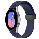 For Samsung Galaxy Watch 46mm 22mm Solid Color Magnetic Clasp Silicone Watch Band(Midnight Blue) - 1