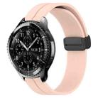 For Samsung Gear S3 Classic 22mm Solid Color Magnetic Clasp Silicone Watch Band(Pink) - 1