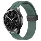 For Samsung Gear S3 Classic 22mm Solid Color Magnetic Clasp Silicone Watch Band(Olive Green) - 1