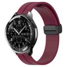 For Samsung Gear S3 Classic 22mm Solid Color Magnetic Clasp Silicone Watch Band(Wine Red) - 1