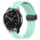 For Samsung Gear S3 Classic 22mm Solid Color Magnetic Clasp Silicone Watch Band(Teal) - 1