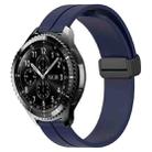 For Samsung Gear S3 Classic 22mm Solid Color Magnetic Clasp Silicone Watch Band(Midnight Blue) - 1