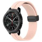 For Samsung Gear S3 Frontier 22mm Solid Color Magnetic Clasp Silicone Watch Band(Pink) - 1