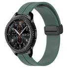 For Samsung Gear S3 Frontier 22mm Solid Color Magnetic Clasp Silicone Watch Band(Olive Green) - 1
