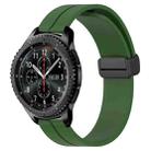 For Samsung Gear S3 Frontier 22mm Solid Color Magnetic Clasp Silicone Watch Band(Army Green) - 1
