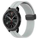 For Samsung Gear S3 Frontier 22mm Solid Color Magnetic Clasp Silicone Watch Band(Grey) - 1