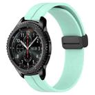 For Samsung Gear S3 Frontier 22mm Solid Color Magnetic Clasp Silicone Watch Band(Teal) - 1